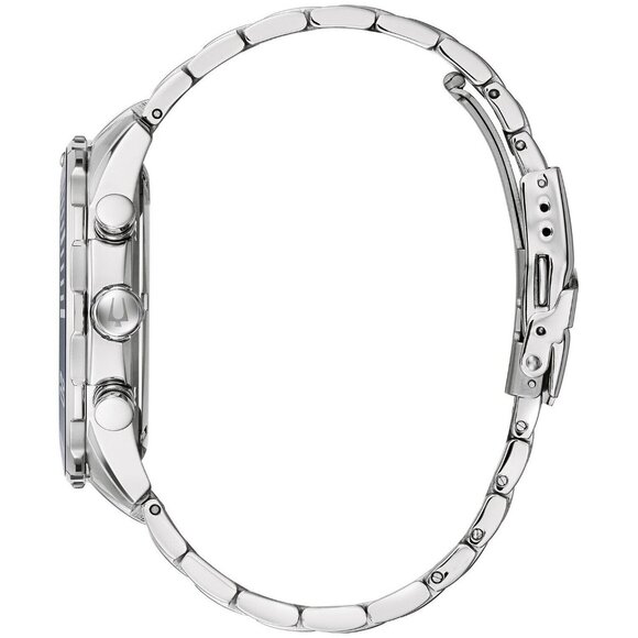 Bulova Men's Classic Quartz Chronograph Silver Stainless Steel Watch 4 - Picture 4 of 5